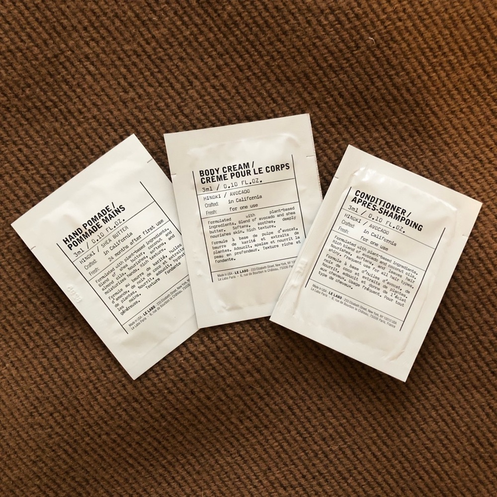 Le Labo Samples - Hand Cream, Body Cream, Conditioner